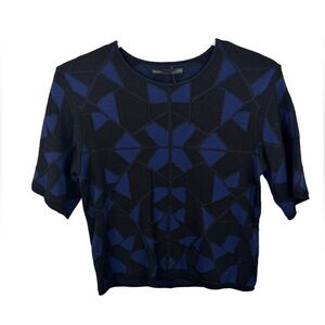 RVN Printed Crop Sweater